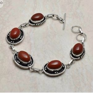 New carnelian sterling silver bracelet